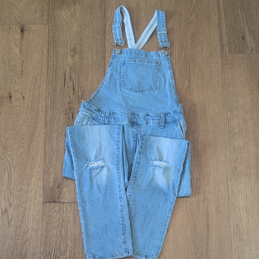 Forever 21 Light Blue Denim Overalls